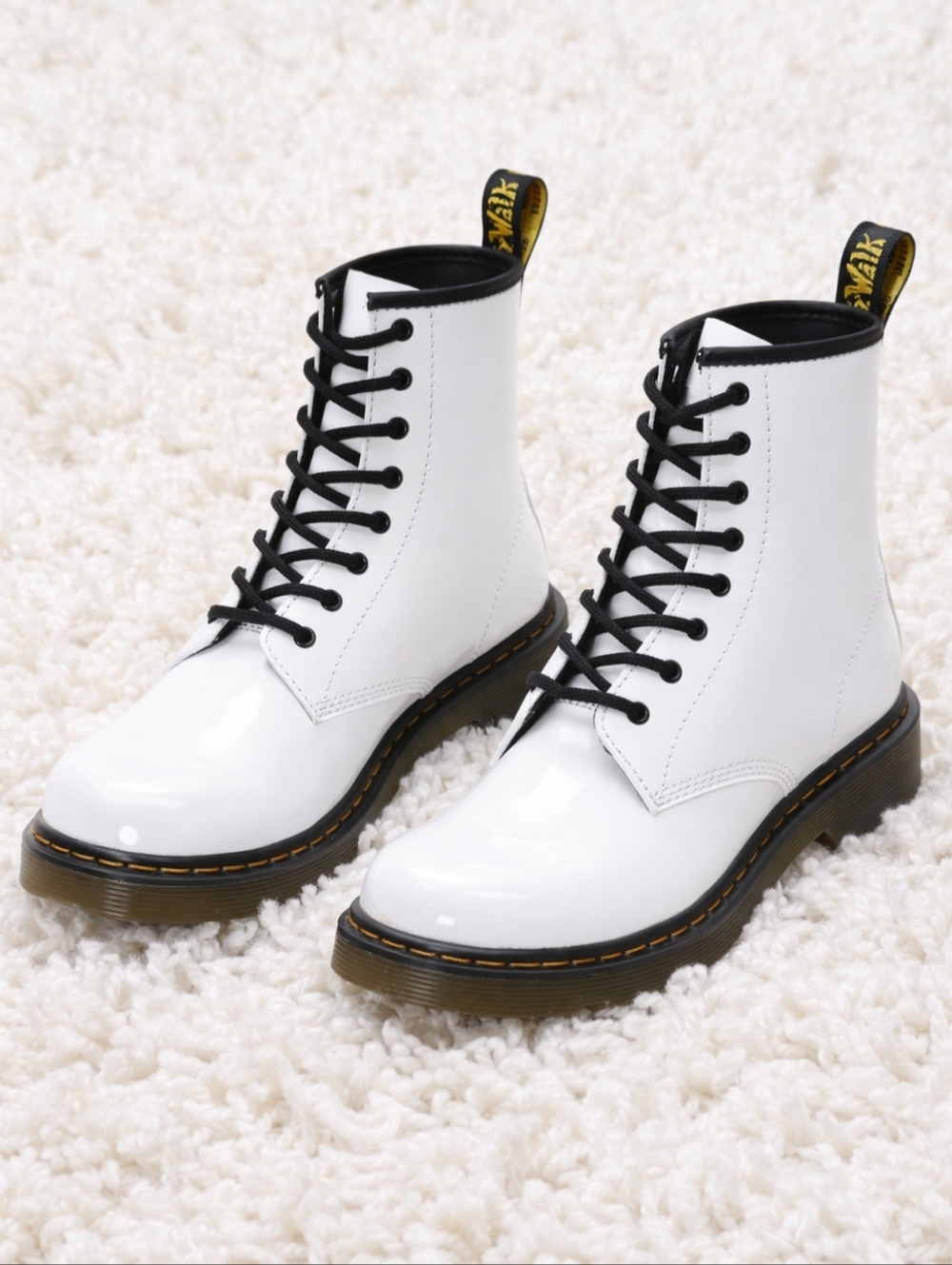 Dr. Martens 1460 White Patent Boots